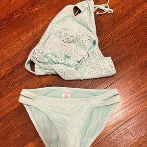 Girls teal bathing suit